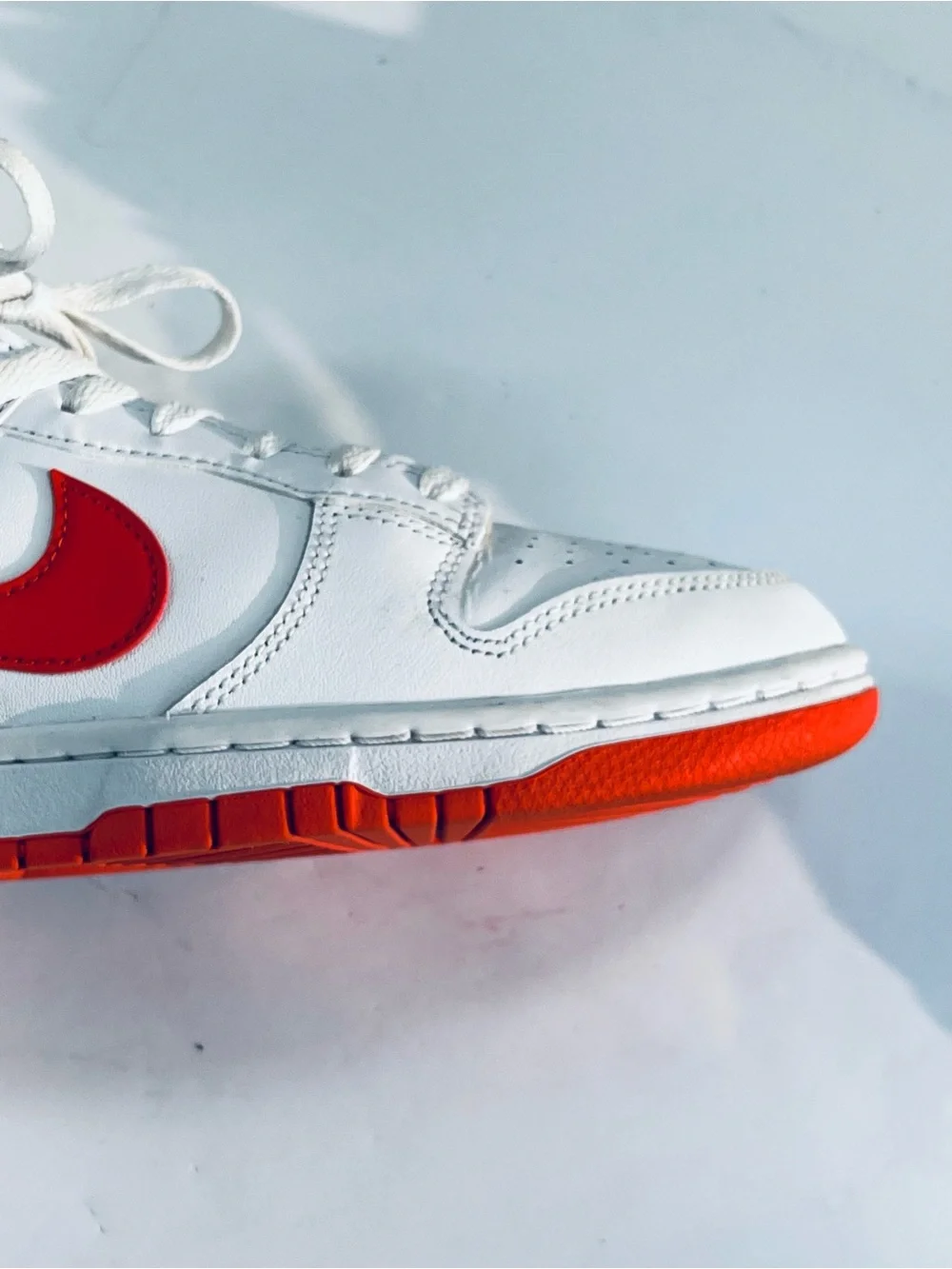 Nike Dunk Low Retro Shoes White Picante Red #DV0831-103 Men’s:8.5 Sneakers